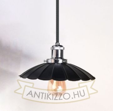 antik-fuggesztek-lampa-matt-fekete-fenyes-krom-szin-hullamos-buraval