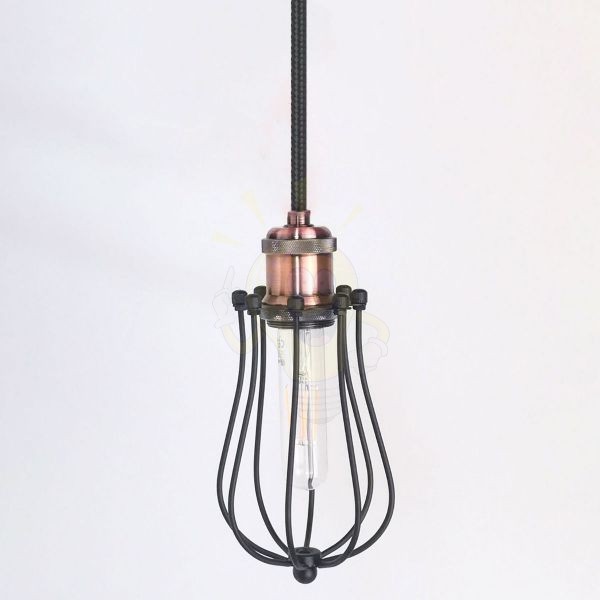 antik-fuggesztek-lampa-matt-fekete-antik-vorosrez-szin-csepp-alaku-raccsal