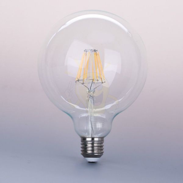 LED filament dekor izzó - G125 - 8 watt