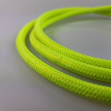 Textil kábel Neon zöld- 2x0,75