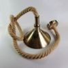 Kötél föggeszték antik bronz foglalattal és búrával - 1,5m