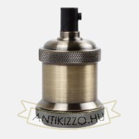 Edison izzó foglalat antik bronz kivitel - E27