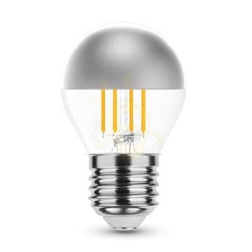 Filament P45 Silver Top LED izzó ezüst tetővel