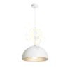 Kép CARISSIMA 40 függő lámpa matt fehér/ezüstszürke  230V LED E27 15W