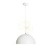 Kép CARISSIMA 40 függő lámpa matt fehér/ezüstszürke  230V LED E27 15W