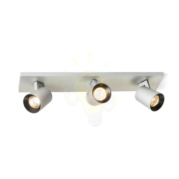 Kép KENNY III felületre szerelhető  szálcsiszolt alumínium/fekete 230V LED GU10 3x8W