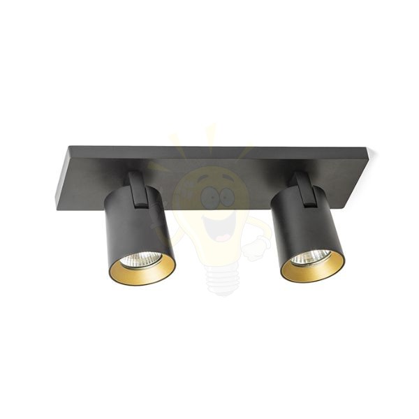 KENNY II felületre szerelhető fekete/aranysárga  230V LED GU10 2x8W