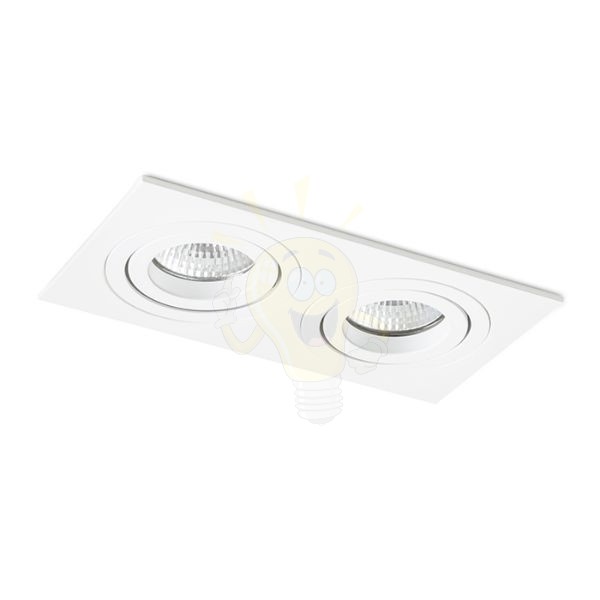 PASADENA GU10 SQ II süllyesztett lámpa fehér  230V LED GU10 2x7W