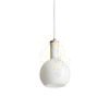 Kép PULIRE RD függő lámpa  opál üveg/fa/króm 230V LED E14 6W