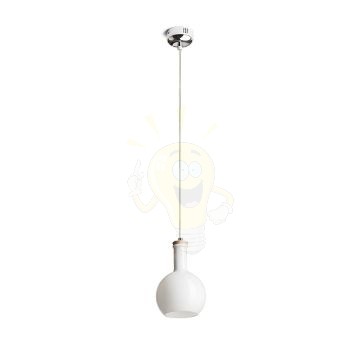 PULIRE RD függő lámpa  opál üveg/fa/króm 230V LED E14 6W