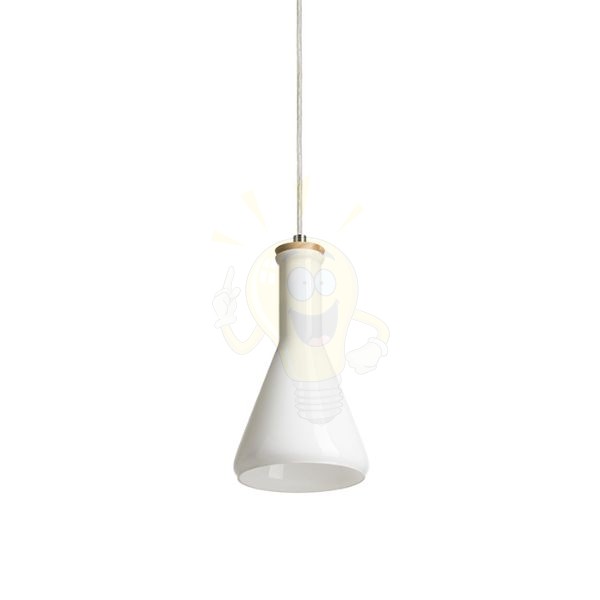 Kép PULIRE CON függő lámpa  opál üveg/fa/króm 230V LED E14 6W