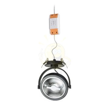 KELLY LED DIMM félsüllyesztett fekete  230V LED 12W 24°  3000K