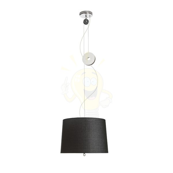 Kép LEVITA lehúzható függeszték fekete króm 230V LED E27 15W