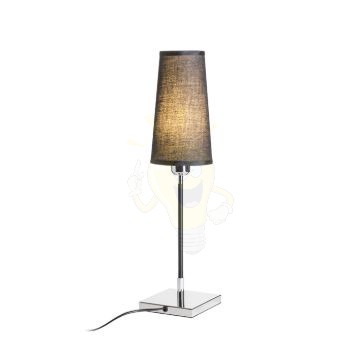 Kép LULU asztali lámpa fekete króm 230V LED E27 8W