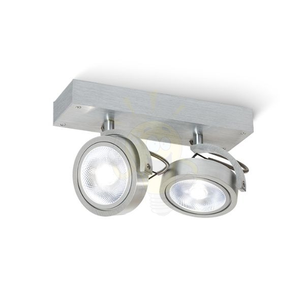 Kép KELLY II fali lámpa  szálcsiszolt alumínium 230V LED G53 2x15W