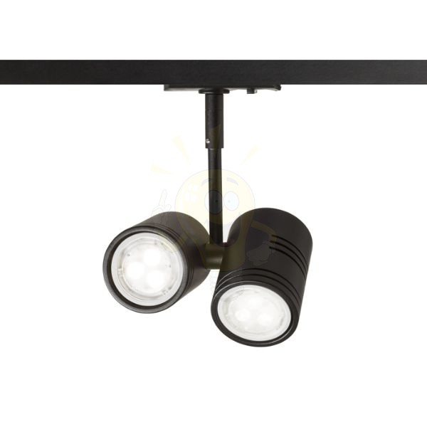 Kép BEEBA II egyfázisú áramkörös sínre fekete  230V LED GU10 2x8W