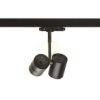 BEEBA II háromfázisú áramkörös sínre fekete  230V LED GU10 2x8W
