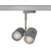 Kép BEEBA II háromfázisú áramkörös sínre ezüstszürke  230V LED GU10 2x8W