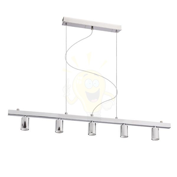 Kép RALLONG V függeszték alap  króm 230V LED E27 5x15W
