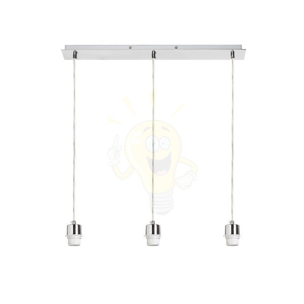 Kép MORE 60 mennyezeti függőlámpa alap  króm 230V LED E27 3x15W