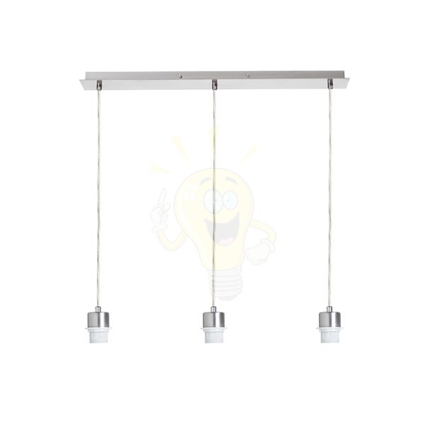 Kép MORE 60 mennyezeti függőlámpa alap  matt nikkel 230V LED E27 3x15W