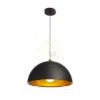 Kép CARISSIMA 40 függő lámpa matt fekete/aranysárga  230V LED E27 15W