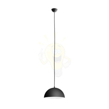 Kép MONROE 30 függő lámpa matt fekete/fehér  230V LED E27 11W