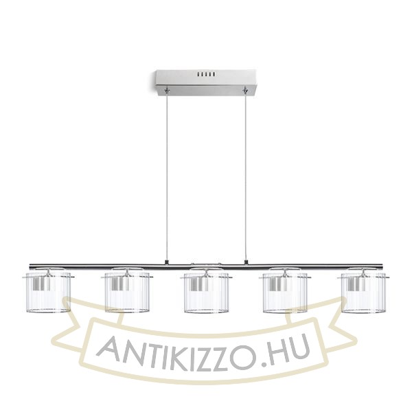 Kép ESTRA V függő lámpa fehér tiszta üveg 230V LED 5x5W 3000K
