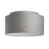 Kép DOUBLE 55/30 lámpabúra  Chintz világosszürke/fehér PVC  max. 23W