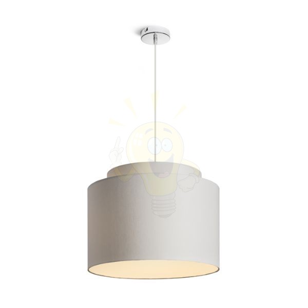 DOUBLE 40/30 lámpabúra  Chintz világosszürke/fehér PVC  max. 23W
