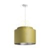Kép DOUBLE 40/30 lámpabúra  Chintz oliva/ezüst fólia  max. 23W