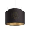 Kép DOUBLE 40/30 lámpabúra  Polycotton fekete/arany fólia  max. 23W