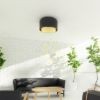 Kép DOUBLE 40/30 lámpabúra  Polycotton fekete/arany fólia  max. 23W