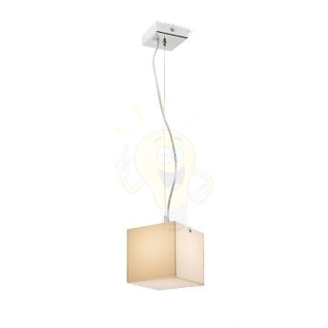Kép LUCIA 15x15 függő lámpa  szatén üveg/króm 230V LED G9 5W