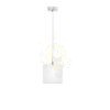 LUCIA 15x15 függő lámpa  szatén üveg/króm 230V LED G9 5W