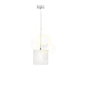 LUCIA 15x15 függő lámpa  szatén üveg/króm 230V LED G9 5W