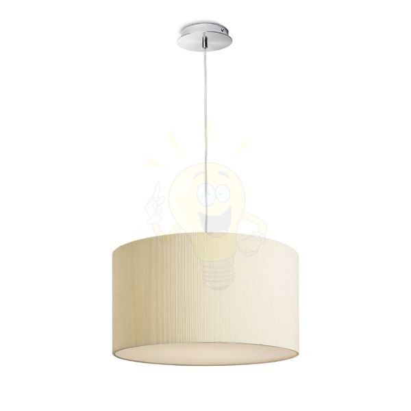 Kép LALO 40 függő lámpa krémfehér matt nikkel 230V LED E27 3x15W