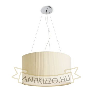 Kép LALO 55 függő lámpa krémfehér matt nikkel 230V LED E27 3x15W