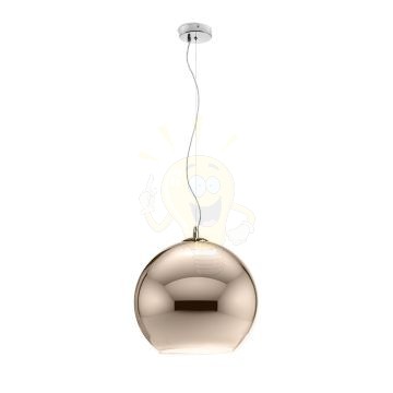 BEAU MONDE 25 függő lámpa  réz üveg 230V LED E27 15W