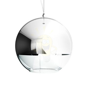 BEAU MONDE 35 függő lámpa  krómozott üveg/tiszta üveg 230V LED E27 15W