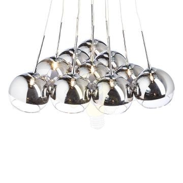 Kép ASTRAL függő lámpa krómozott üveg/tiszta üveg 230V/12V G4 10x20W
