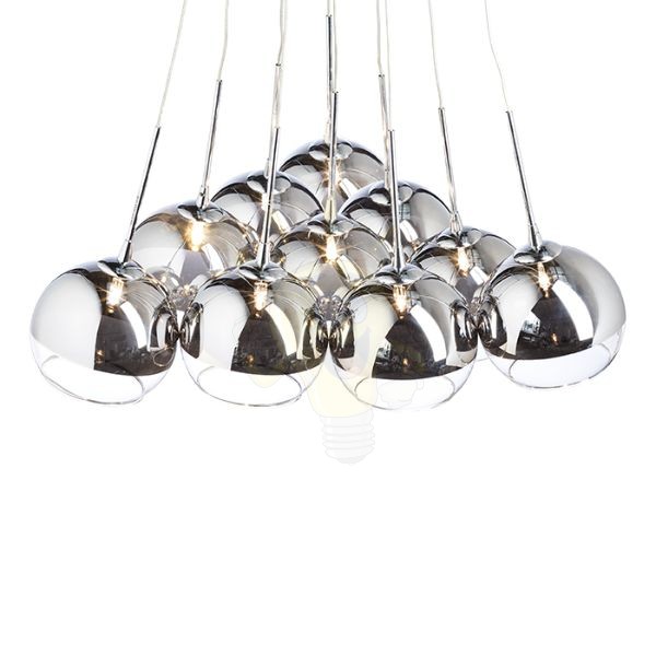 Kép ASTRAL függő lámpa krómozott üveg/tiszta üveg 230V/12V G4 10x20W