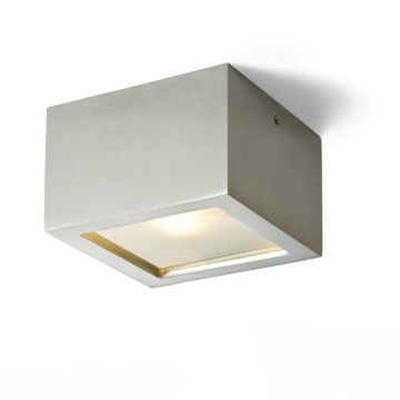 Kép DEZA négyzetes  alumínium/szatén üveg 230V LED G9 5W IP54