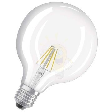 Kép OSRAM Retrofit Globe 125   világos 230V E27 LED EQ40  2700K