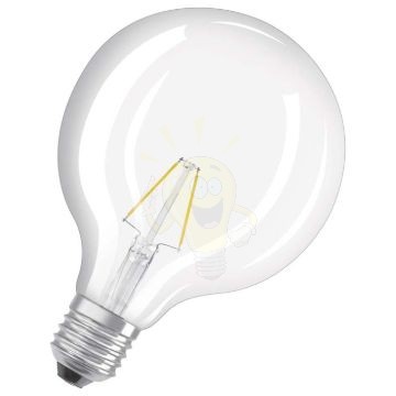 Kép OSRAM Retrofit Globe 125   világos 230V E27 LED EQ25  2700K