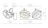 KELLY LED II DIMM fali lámpa fekete 230V LED 2x12W 24° 3000K