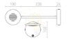 Kép FLAP fali lámpa króm 230V LED 4.2W 120° 3000K