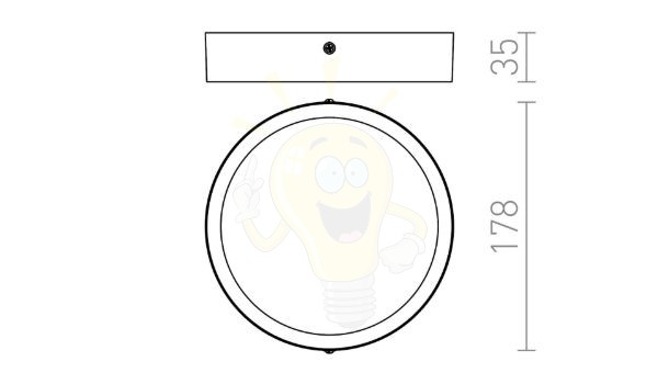 HUE R 17 mennyezeti lámpa fehér 230V LED 18W 3000K
