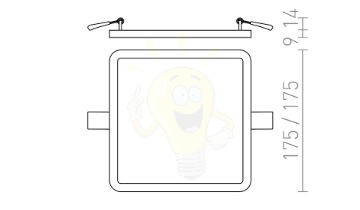 Kép HUE SQ 17 süllyesztett lámpa dekoratív bükk 230V LED 18W 3000K