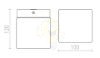 ESICA SQ mennyezeti lámpa króm 230V LED 6W IP44 3000K